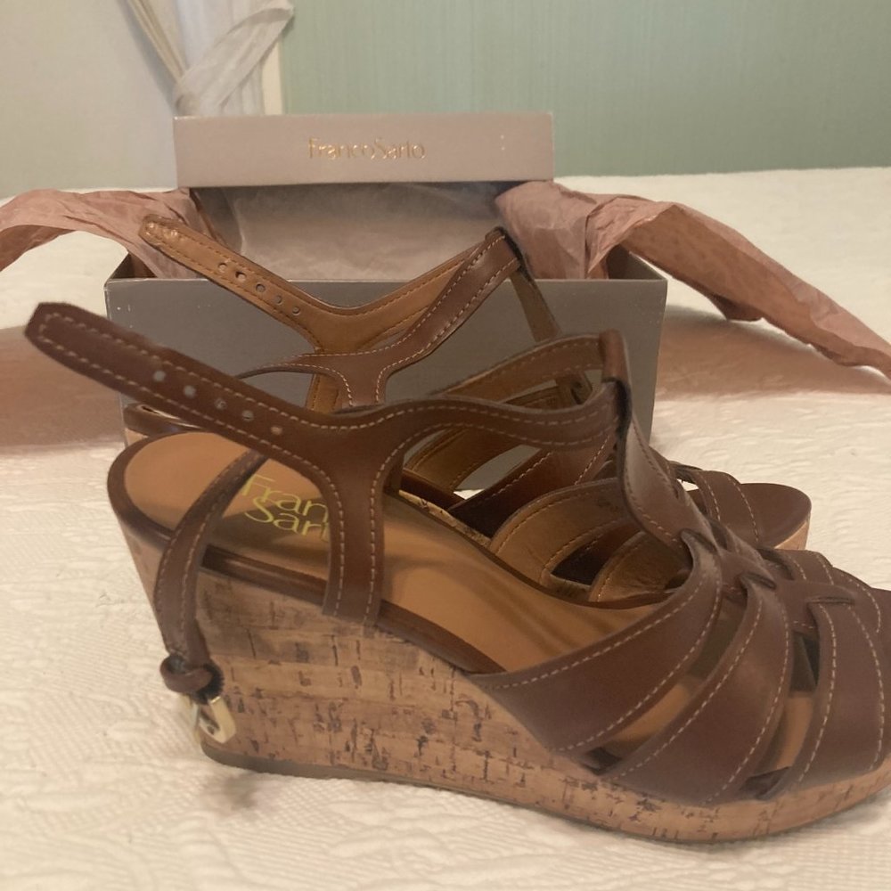 Franco Sarto MaryBeth Wedge Women's Sandals Size 9 M - Picture 2 of 7